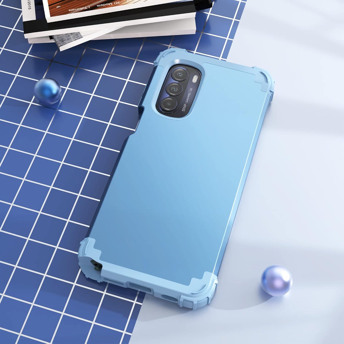 for Moto G Stylus 5G 2022 Case with Tempered Glass Screen