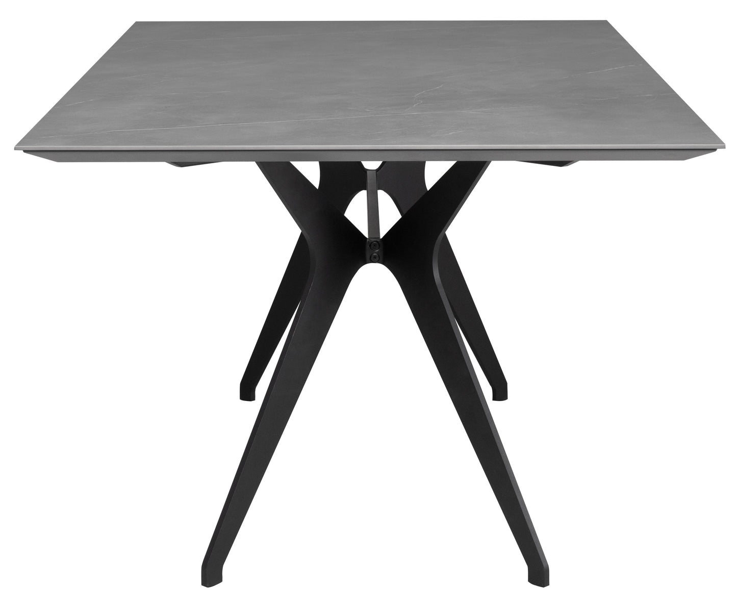 Daniele Dining Table-Grey Top/Black Matte Base 78.8"