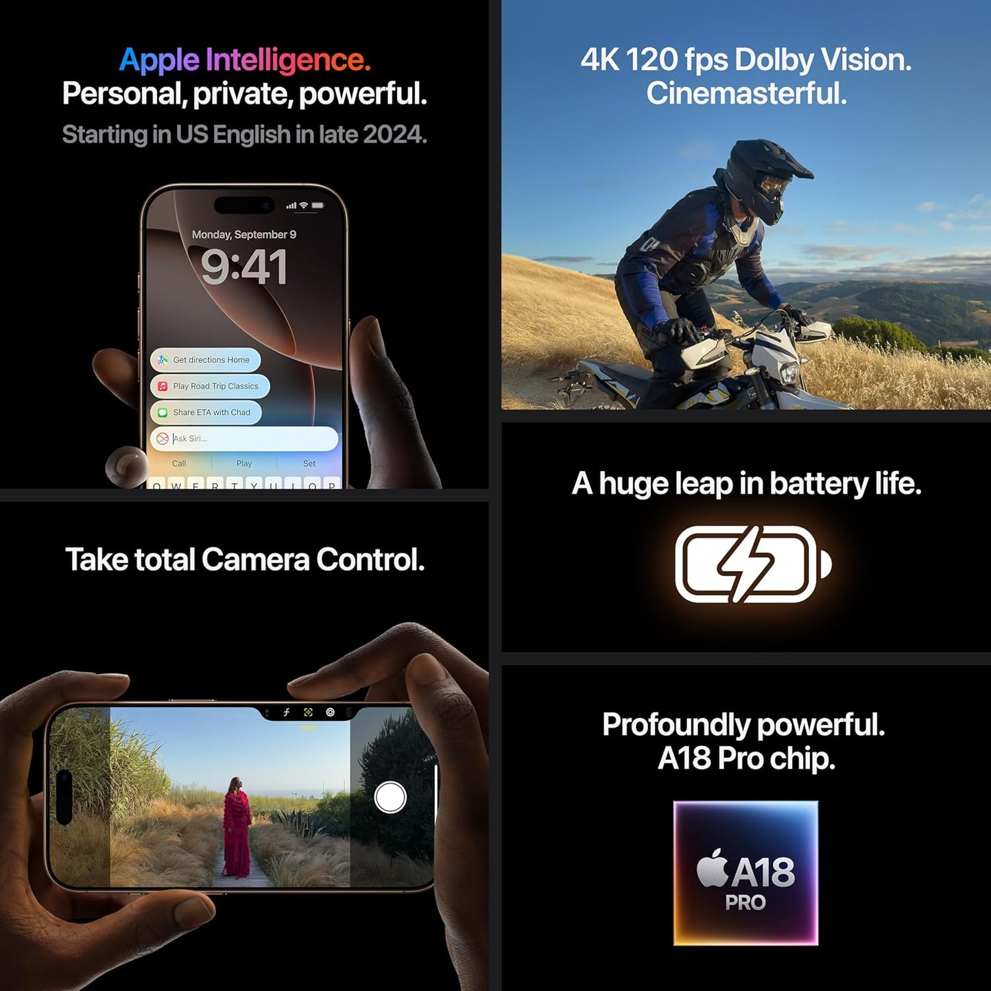 iPhone 16 Pro 128 GB 4K 120 fps Dolby Natural Titanium